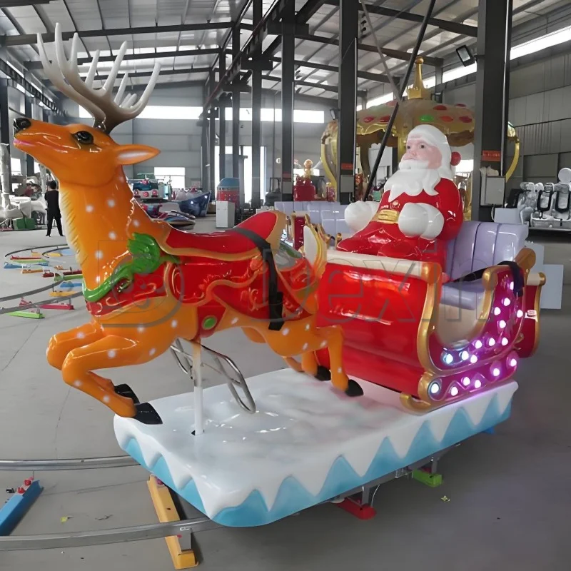 Amusement Park Kids Funfair Rides Mini Track Train, Christmas Train for Children