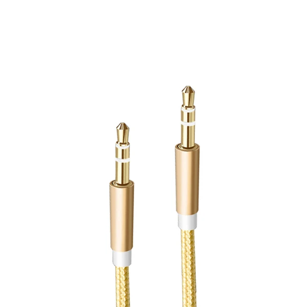 Customized length 3.5mmJack Male to Male Aux Audio Cable connector For Car Mobile Headphone
