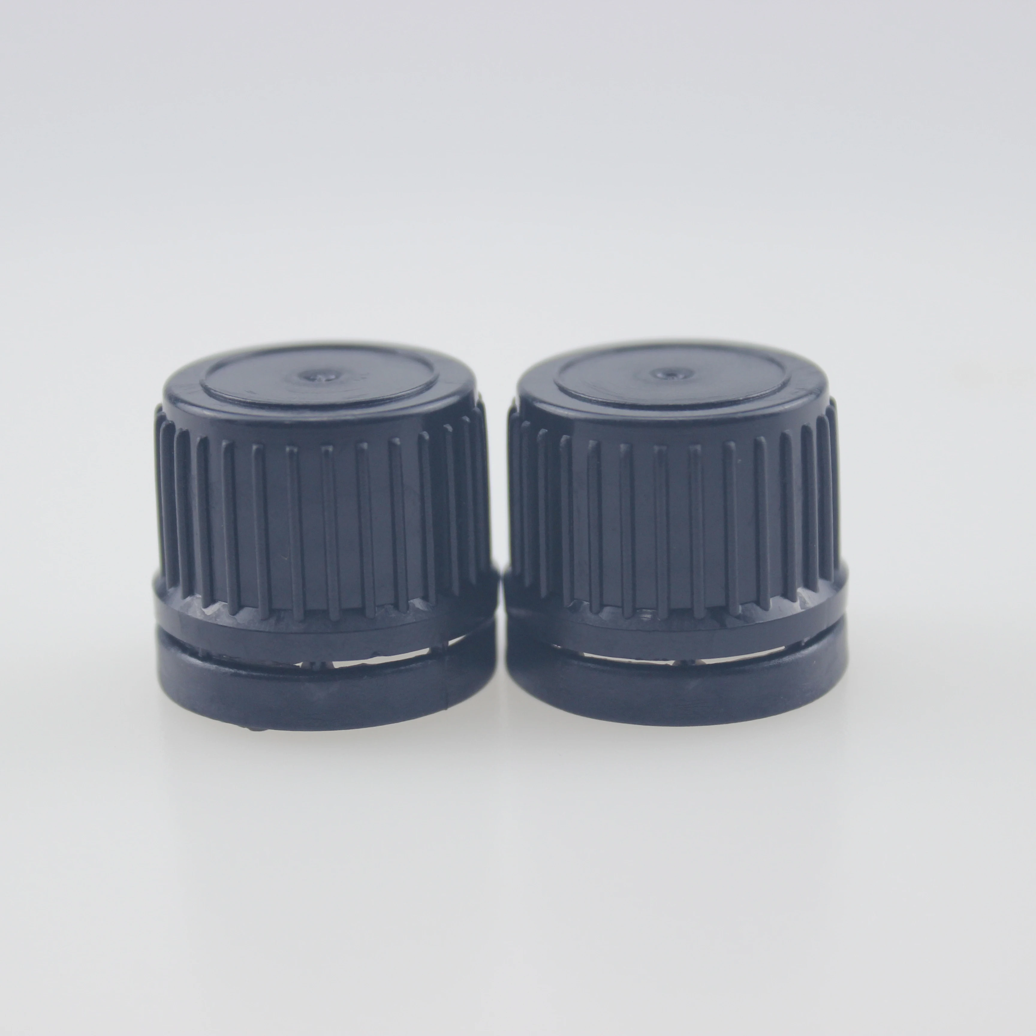 18mm euro  black and white tamper evident screw cap plastic pilfer proof cap