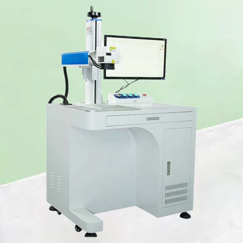 Hot Sale Long Service Life 30w 50w Desktop Type Laser Marking Machine For Metal And Non-Metal
