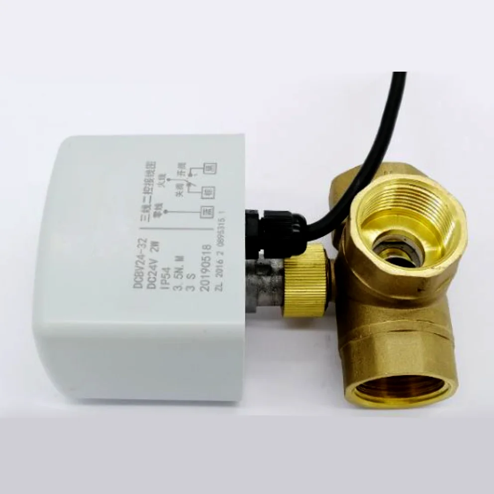 DN15 PN16 Трехходовой Тип NPT с внутренней резьбой 12V 24V Электрический латунный шаровой клапан