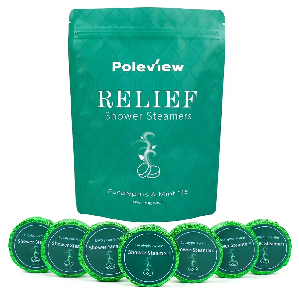 Bodynurse Vegan Essentl Oil shower bomb Aromatherapy Eco-friendly eucalyptus Bag shower steamers for bath and body fizzy steamer