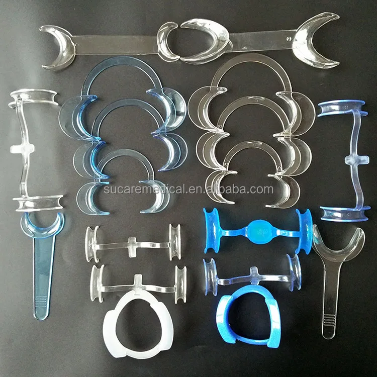 Стоматологический классический C-образный расширитель ротовой полости прозрачный пластиковый Ретрактор для зубных щек