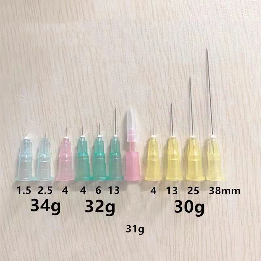 Medical Facial Care Syringe Tip 33g 4mm 6mm 13mm Meso Needle For Injection