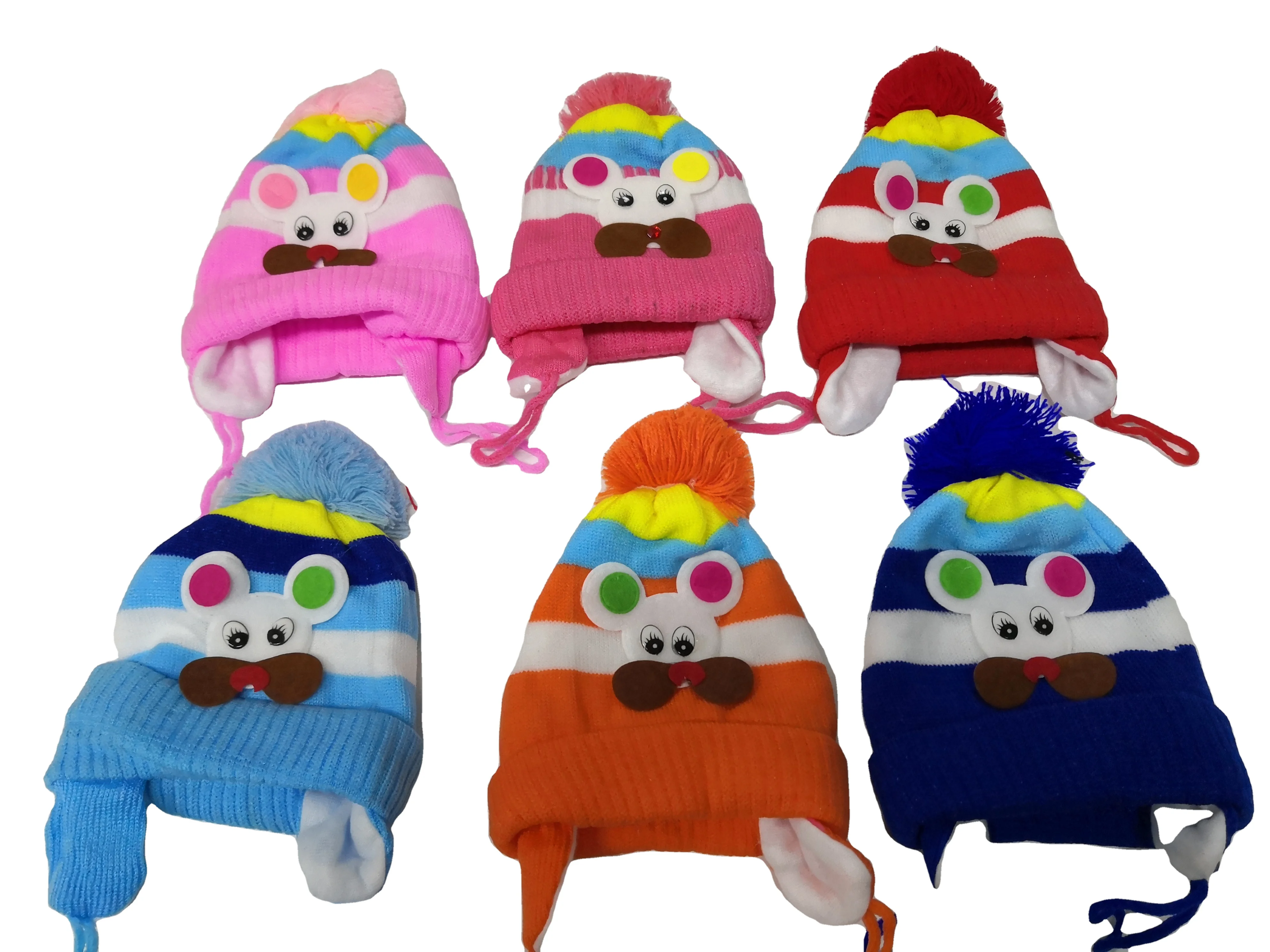 Hot Sales Safety New Design Winter Animal Knitting Baby Hat, Knitted Cute Baby Cap