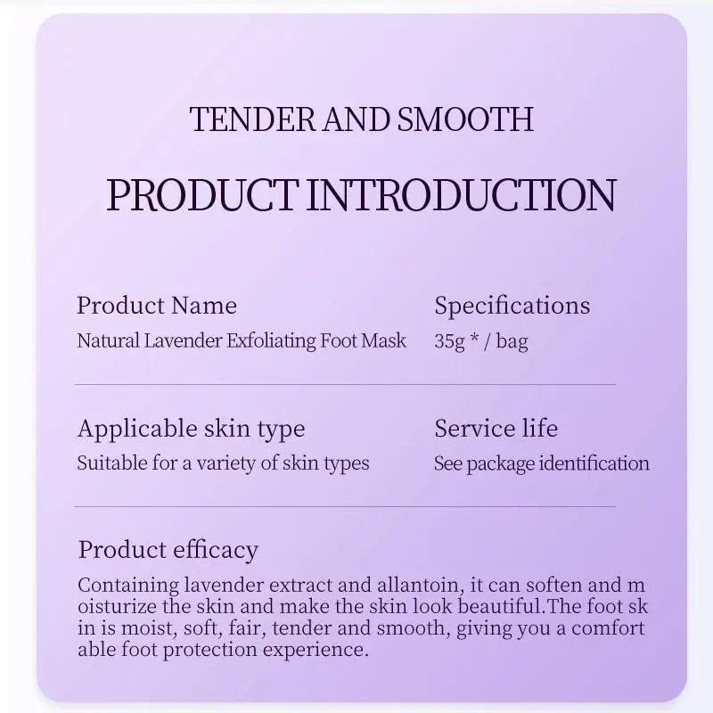 Foot Spa Foot Care For Women Peel Mask Lavender Feet Peeling Mask Exfoliating Callused Peel For Dry Dead Skin foot Mask