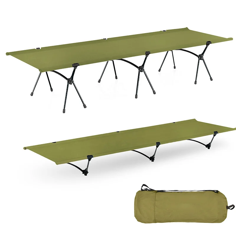 Feistel Ultralight Compact Travel Aluminum folding Camp Bed Adjustable Height Sleeping Camp Cot Folding Camp Bed Cot