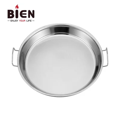 BIEN Factory Stainless steel steamed cold leather Gong Gong round steamed tray household noodle plate
