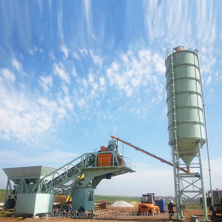 Construction machinery Mobile Concrete mixer plant 75m3/h concrete batching plant batching plant price for sale