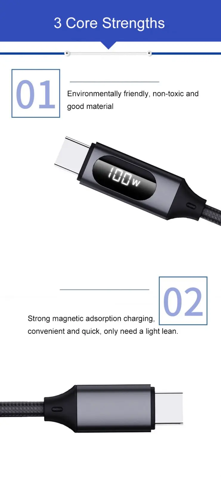 5A 100W Type C 10Gbps Gen2 USB 3.1 to USB-C Type-C Extension Data Quick Charging Cable Extender Cord For Macbook Laptop Phone