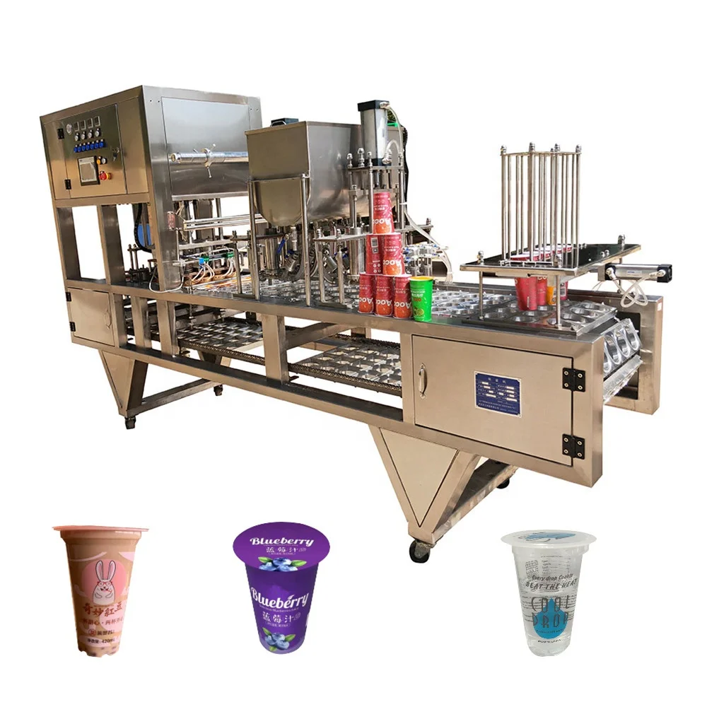 Commercial Automatic Potable Water Soy Sauce Vinegar Rice Wine Porridge Filling Machine Roll Film Sealing Packaging Machine
