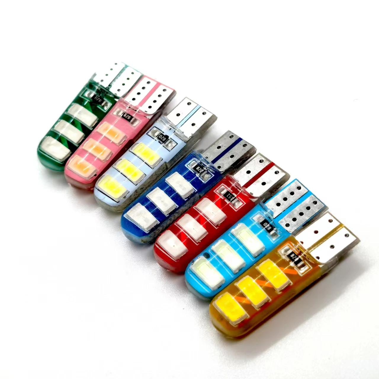 T10 Silicone Car Dome Lamp, Wholesale 6 SMD 5630 LED W5W 194 6LED 6 SMD 5730 LED, Parking Bulb 12V