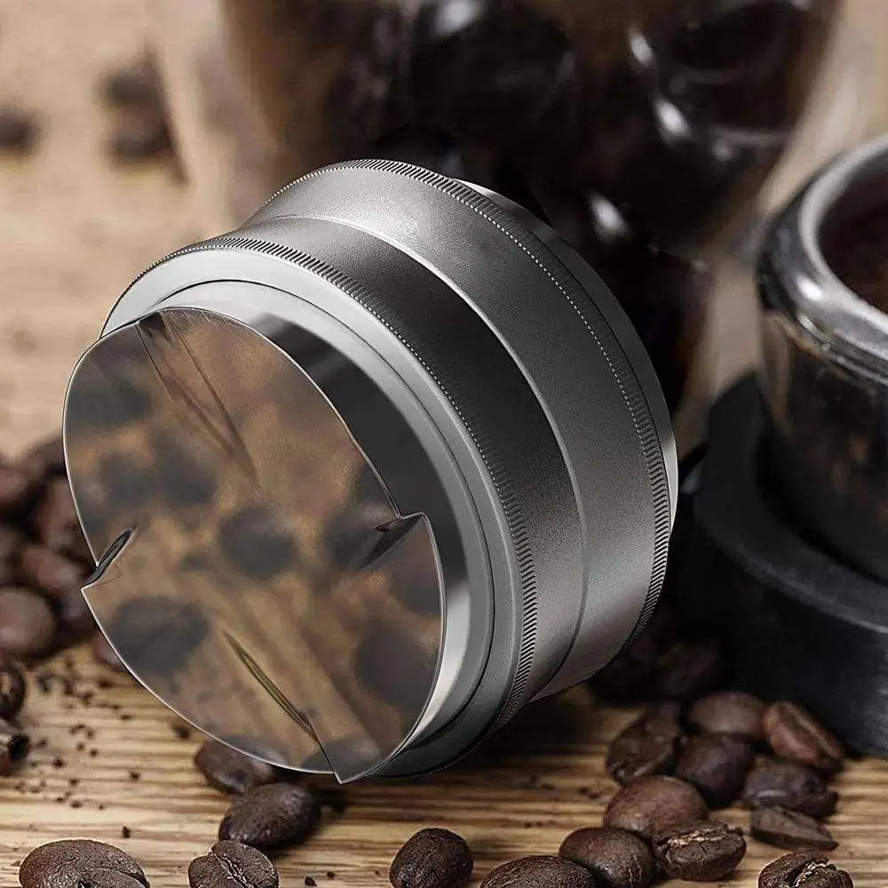 Custom Logo 51 53 58mm Coffee Distributor Leveler Tamper Dual Head Adjustable Depth Espresso Coffee Tamper