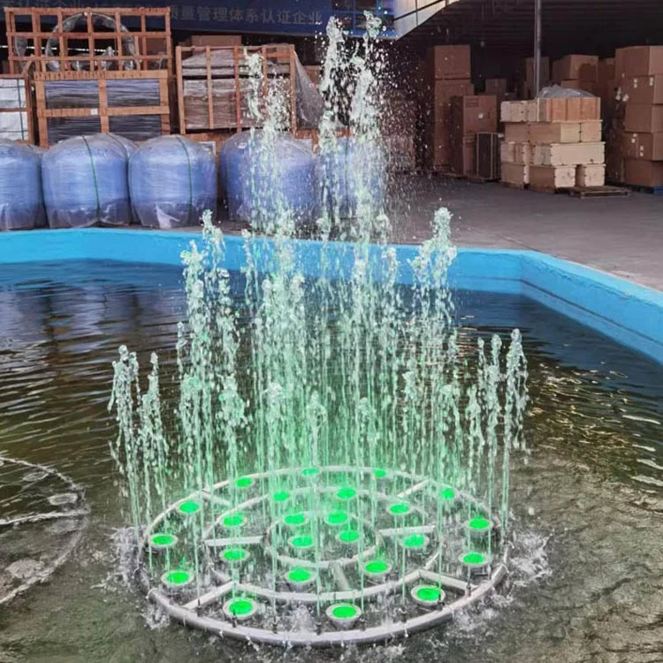 Outdoor Round Small Musical Dancing Floating Portable Decor Water Fountain