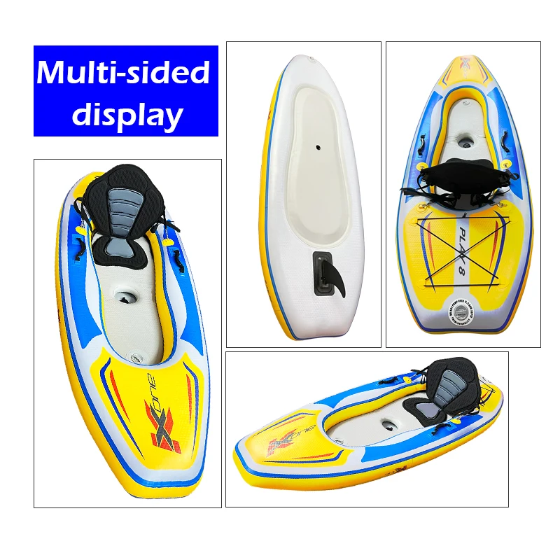 Zebec Kxone WOOSUNG one person pvc inflatable surfing fishing Boat Touring Kayak with Mixed Color