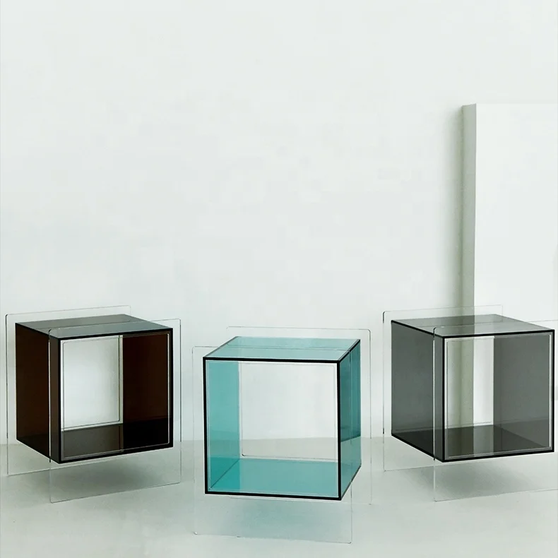 acrylic coffee table modern minimalist design living room bedroom furniture square sofa side tables with