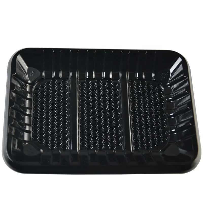 New design food grade PET blister disposable absorbent trays for vegetable and meat packaging