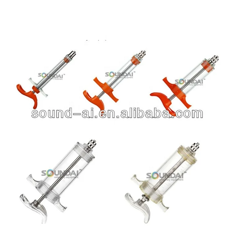 20 мл TPX PC Пластиковый стальной ветеринарный шприц без дозирующей гайки