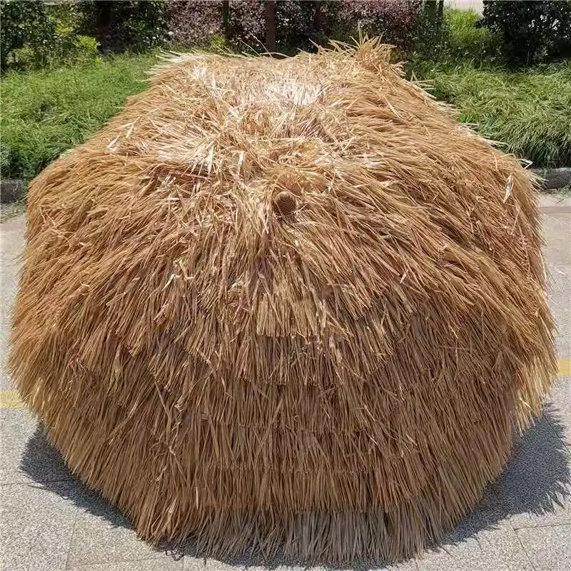 Wholesale outdoor hawaii 180CM round patio sunshade gardens straw grass  beach tiki umbrella