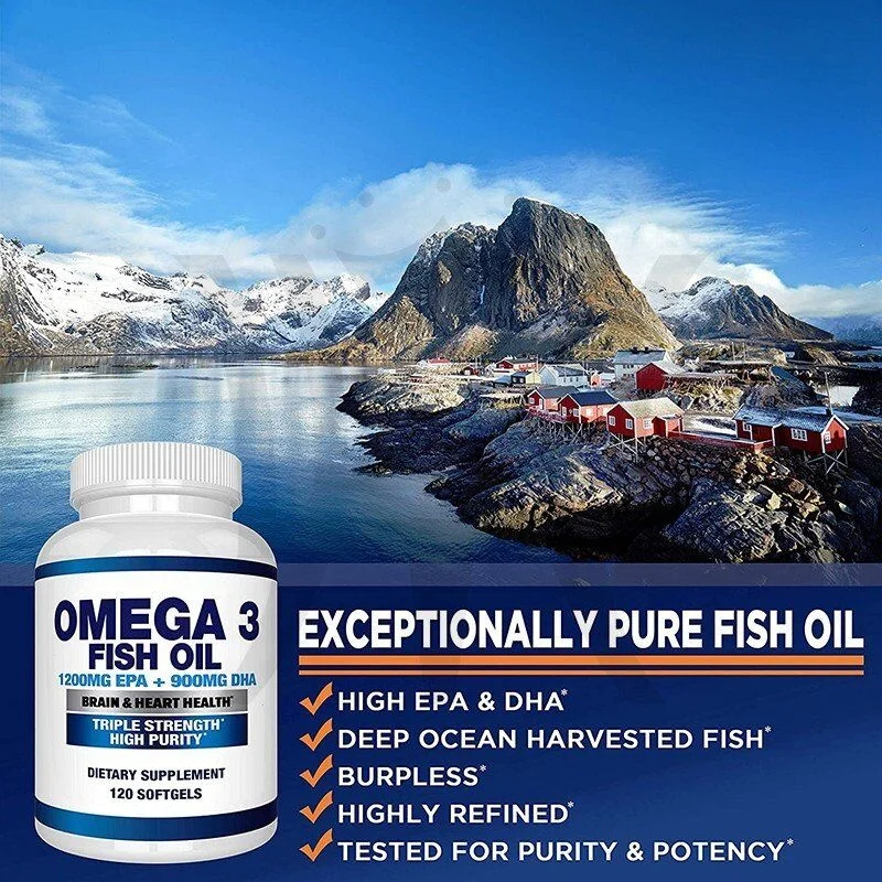  Рыбное масло Omega 3 4080 мг 1200 900 DHA 120 повышает иммунную систему тройной прочности капсул диетическое
