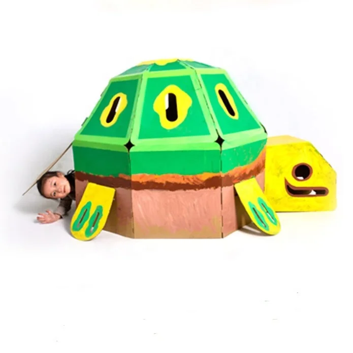 Kids DIY dinosaur cosplay suit toy pretend cardboard doodle toy