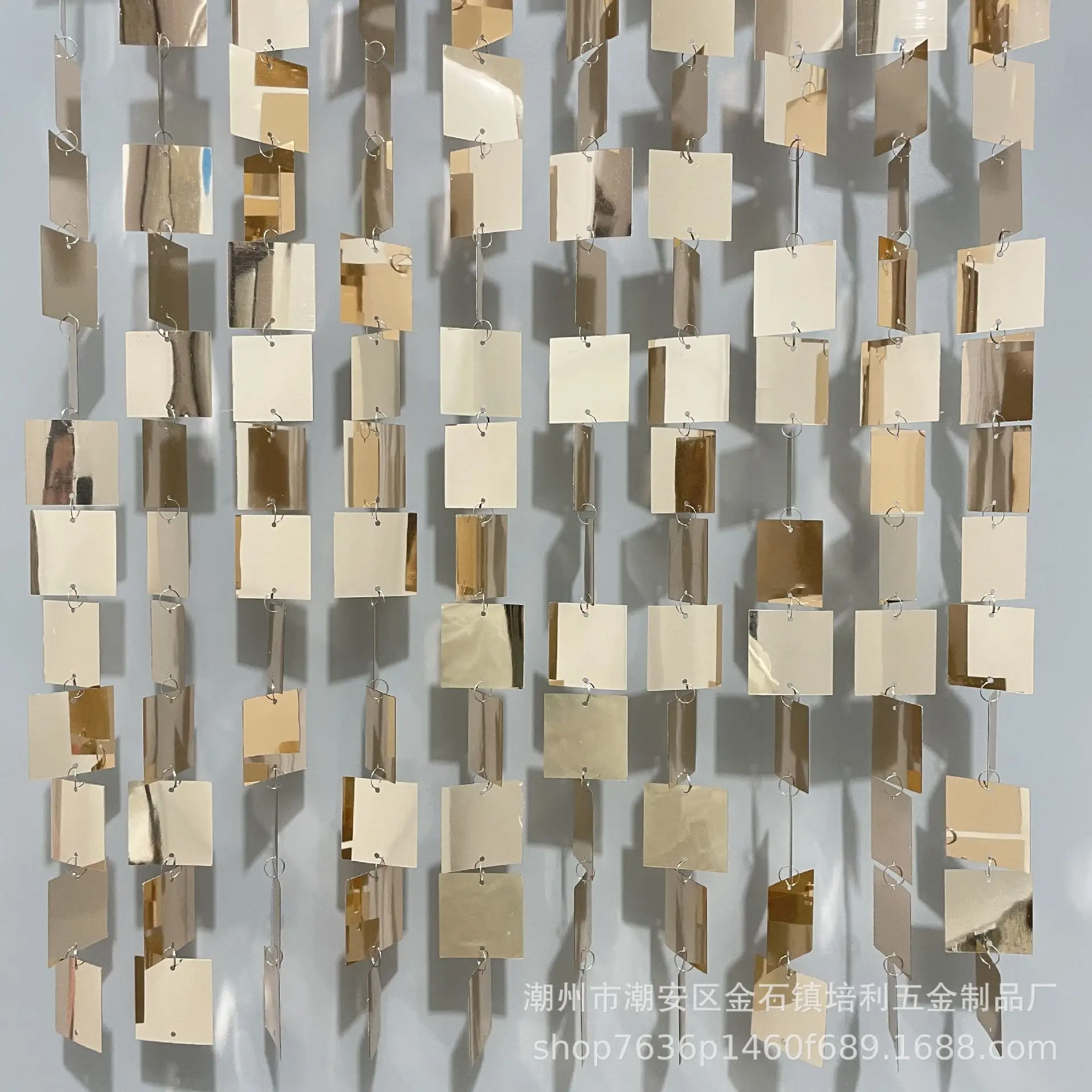 Palmy pearl curtain gold silver Champagne sequins string Christmas decorations stage props Wedding ceiling background decoration