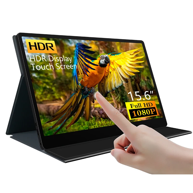 Multitasking portable monitor touch screen 15.6 inch FULL VIEW HDR10 IPS Type C FHD double gaming screen for laptop
