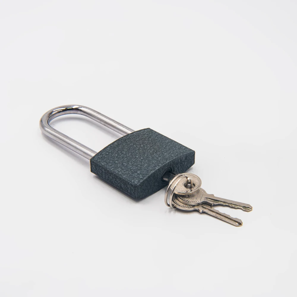 Grey iron padlock high quality and cheap bulk lock custom logo 38mm long beam padlock