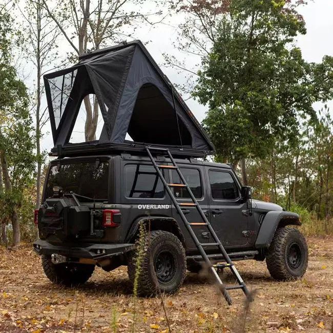 ENJOIN Outdoor Tents for Camping Light and Thin Style Automatic Aluminum Hard Shell Triangular Roof Top Tent