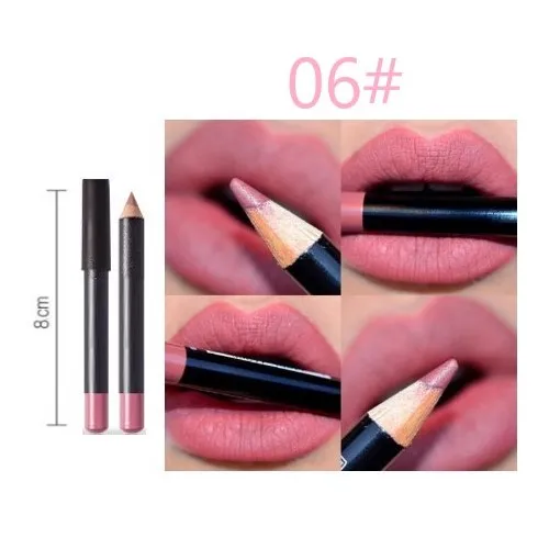 12 Colors Lip Liner Pencils and Lipstick Set Custom Private Label No Logo Waterproof OEM