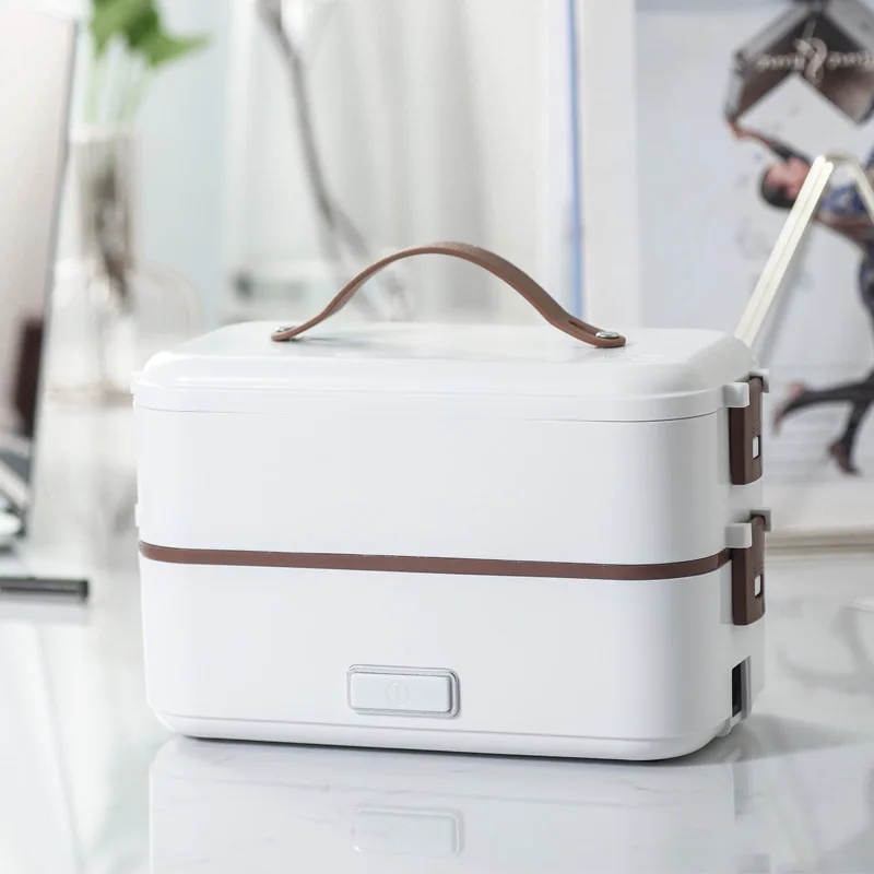 2023 New Electric Lunch Box Portable Food Heater Warmer Mini Car Accessories Modern Parts Sales Plastic Lunchbox