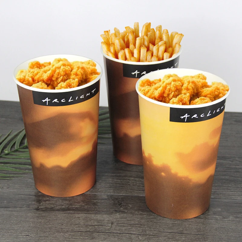 Factory Direct sales  food grade 120 OZ  PP paper cup bowl Custom plastic popcorn bucket Cinema popcorn bucket