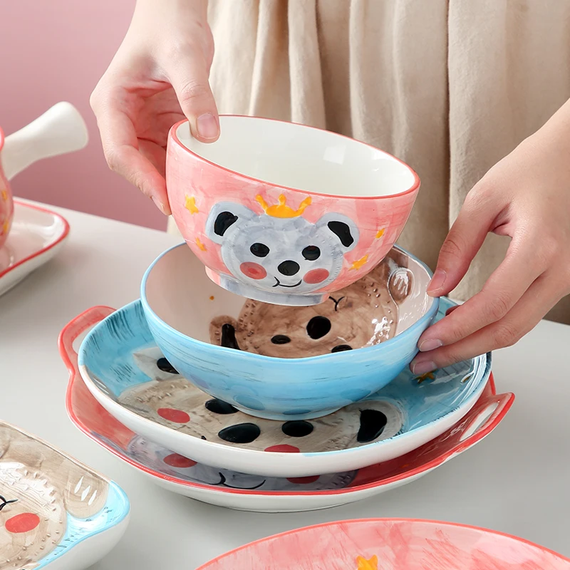 Koala Hot Sale eco friendly round shape heat resistant home decor reusable salad food bowl