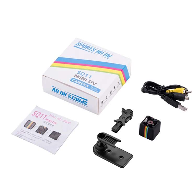 SQ11  Mini Video Camcorder HD 720P/1080P Dashboard Cam  DV  Mini SQ11 mini Sport camera easy to control