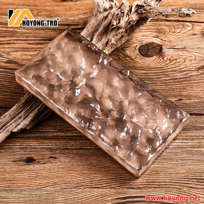 Clear ice textured glass blocks with grooved card slots Customizable color crystal glass blocks Glass blocks