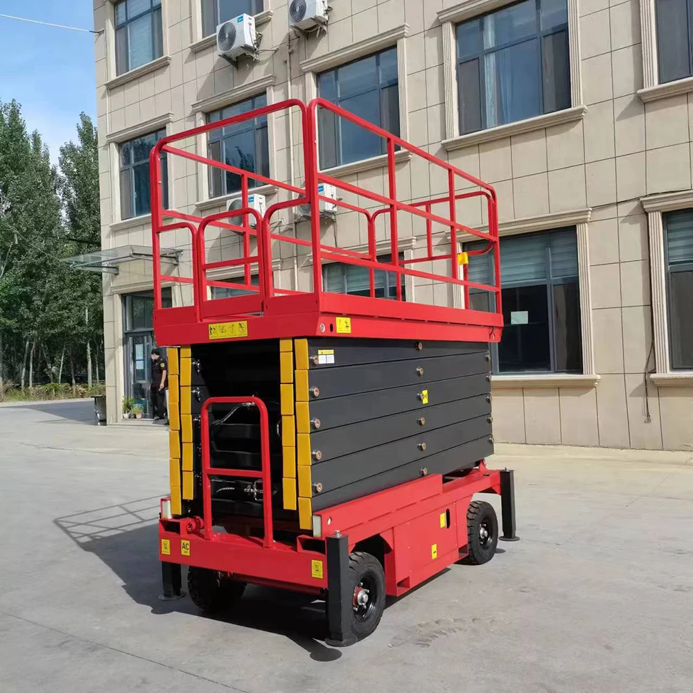 Electric Elevated Mobile Aerial Work Platform Hydraulic Automatic Scaffolding Scissor Lift