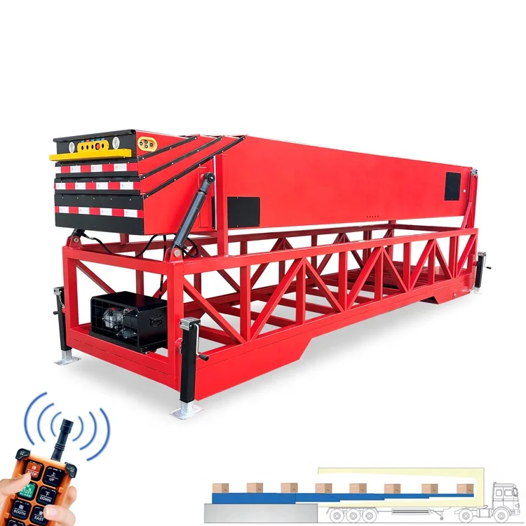 Automatic Remote Control Telescopic Mobile Belt Conveyor For Heavy Duty Loading And Unloading Retractable Conveyor Belt
