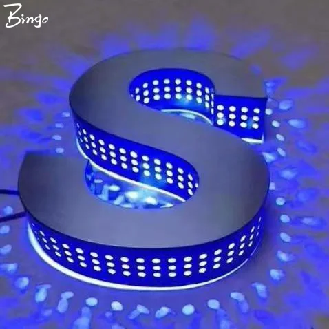 Пользовательские 3D буквы с подсветкой уличные вывески магазин светодиодные декоративные световые