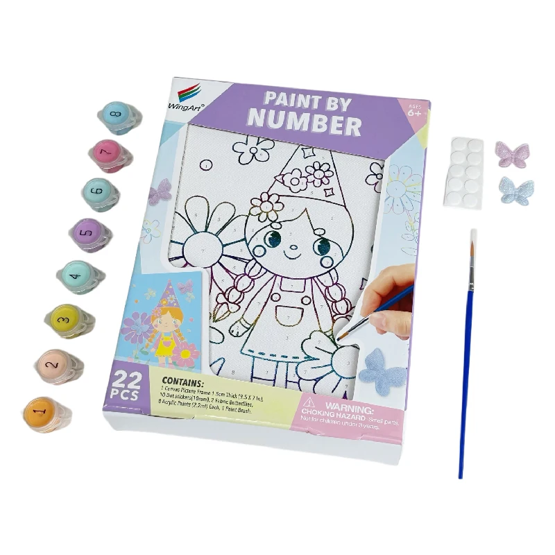 DIY Digital Oil Painting by Numbers Paint by numbers Canvas kits with one piece  Laser Printed Canvas Frame