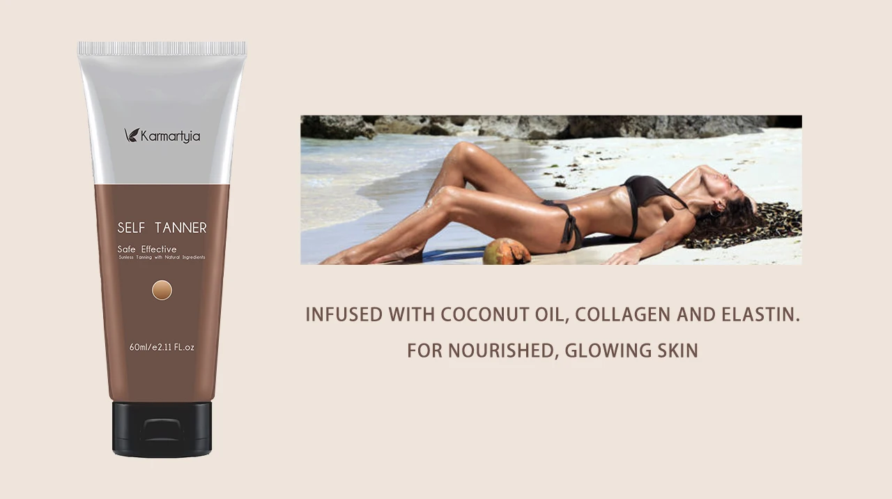 OEM Wholesale Medium to Deep Skin Tone Bronze Tinted Self-Tanning Lotion Sunless Tanning Lotion Natural Tan