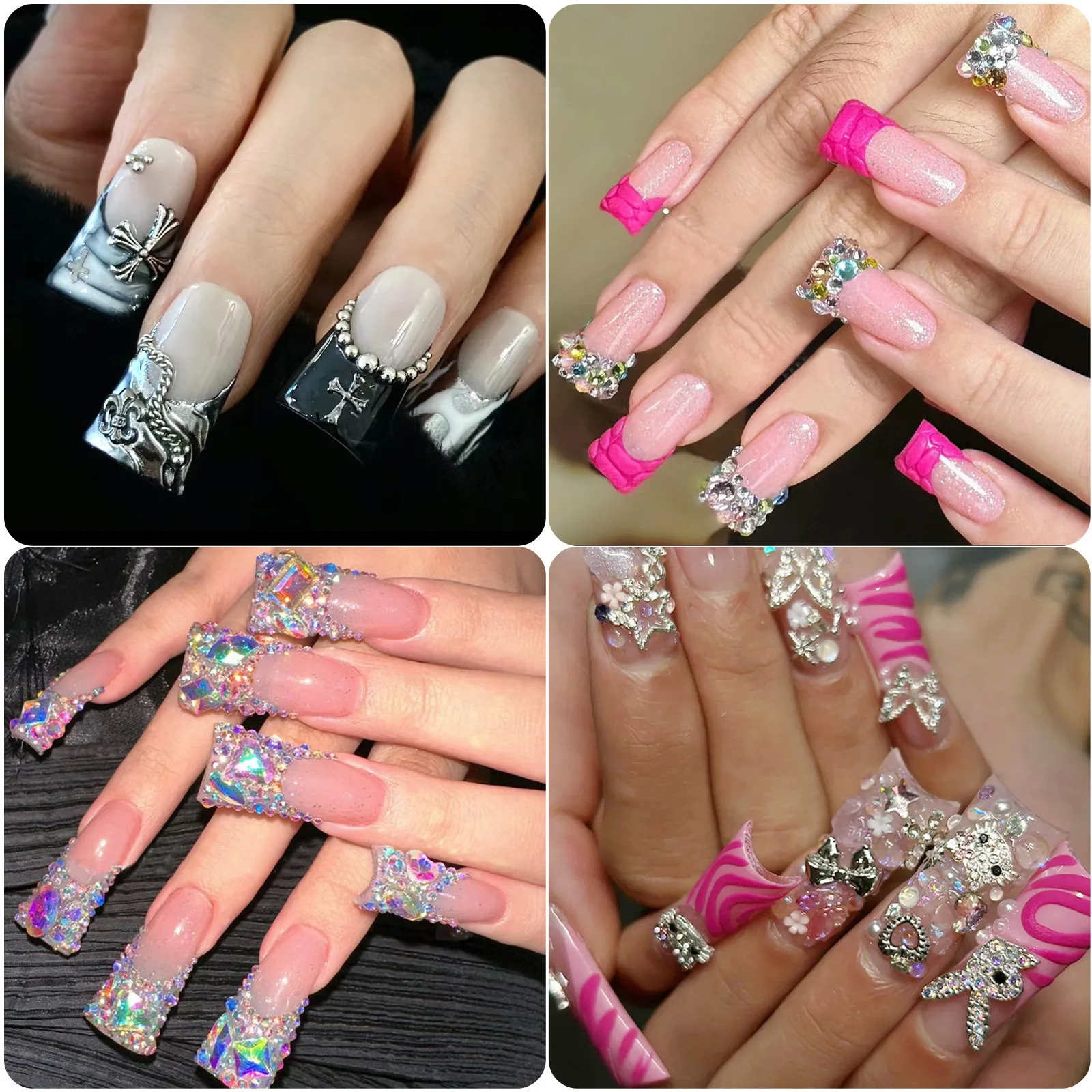Destly 504/Bag Beauty ABS Nail Products Duck Beak Design Half Cover for Fingers Middle Nail Special Application
