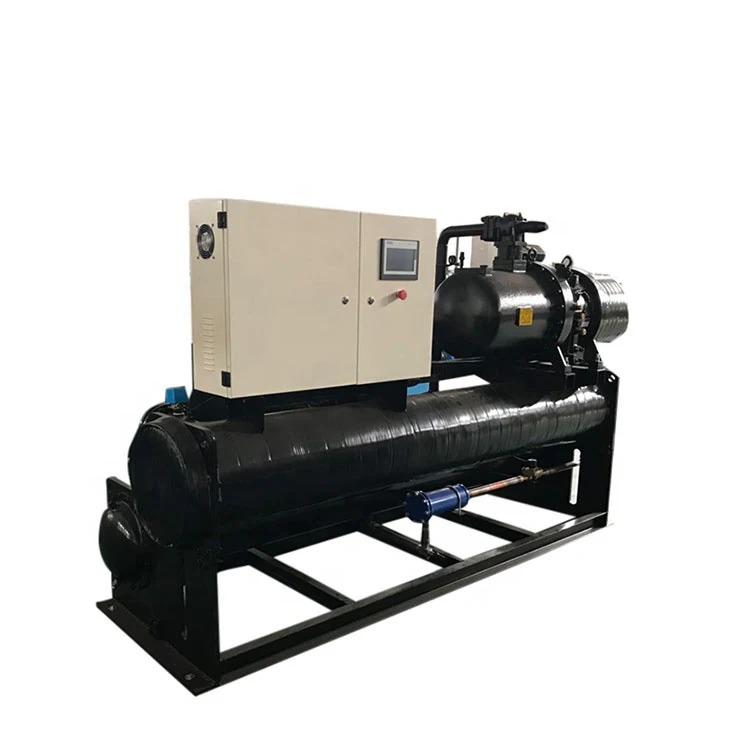 High Effective Cooling Capacity Semi-Hermetic Compressors Water Cooled Screw Chiller For Injection Molding