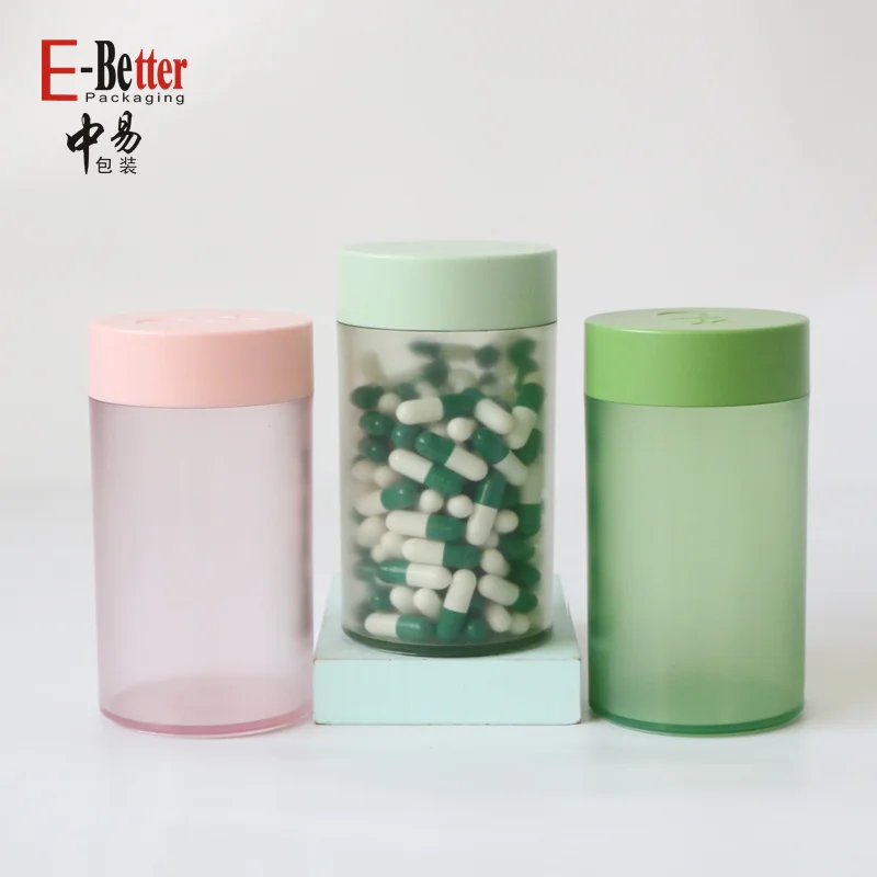 Custom150cc 300cc Pharmaceutical Medicine Vitamin Capsule Container gummy packaging PET jar Supplement Pill Bottle