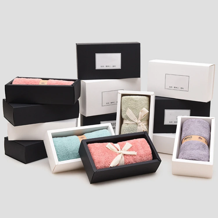 Ready to ship face towel set wholesale cheap price 100% microfiber soft lint free luxury box gift towels set