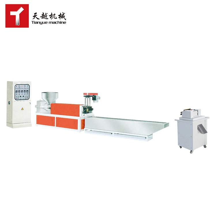 TIANYUE energy saving two stage pe pp abs nylon plastic pelletizing extruder line granulator plant
