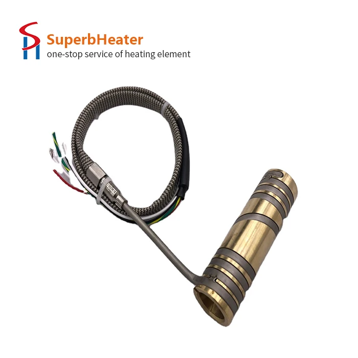 Brass Hot Runner Heater Nozzle Coil Heater with Thermocouple