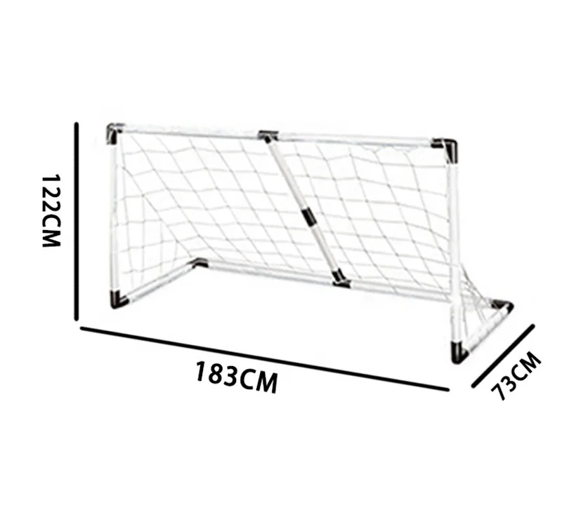 2-in-1 Dual Use Training PVC Soccer Goal Net Set - Two Small or One Large Training Soccer Goal