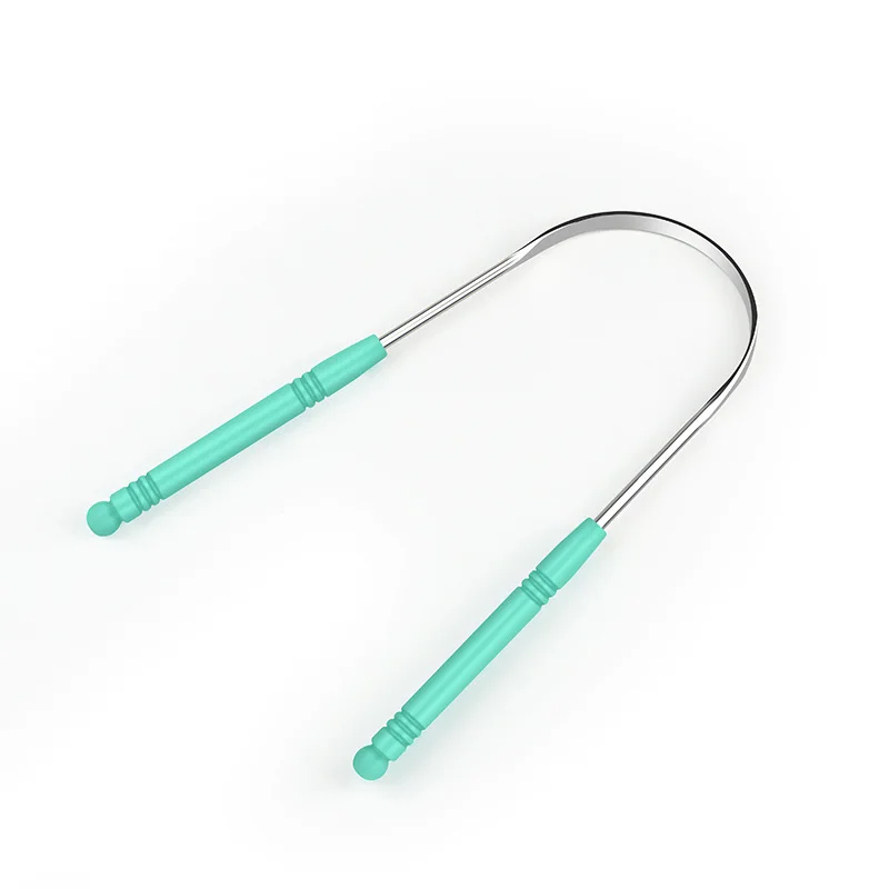 Wholesale Customized Premium U-Shaped Stainless Steel Tongue Scraper Teeth Care Tool Metal Tongue Scraper Kit