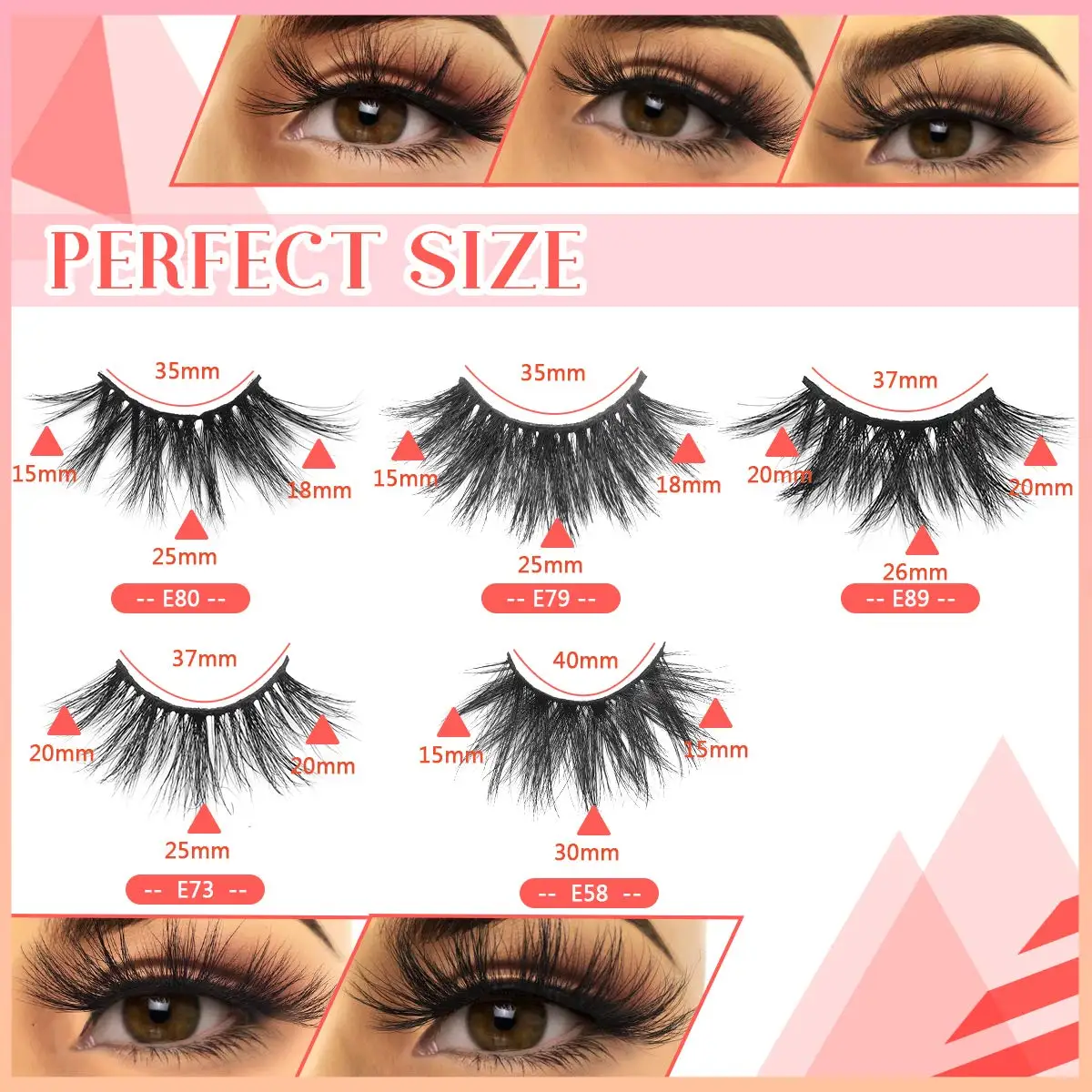 
Full strip lashes 3D Real Mink Lashes Multilayer Soft Thick 25mm False Eyelashes 