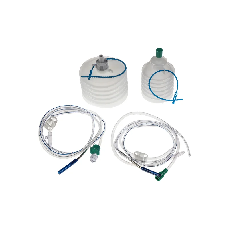 Disposable PVC hollow wound drainage system medical use